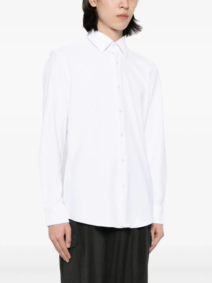 BOSS MEN Slim-Fit Hank Kent Patterned-Jacquard Button-Up Shirt White - MAISONDEFASHION.COM
