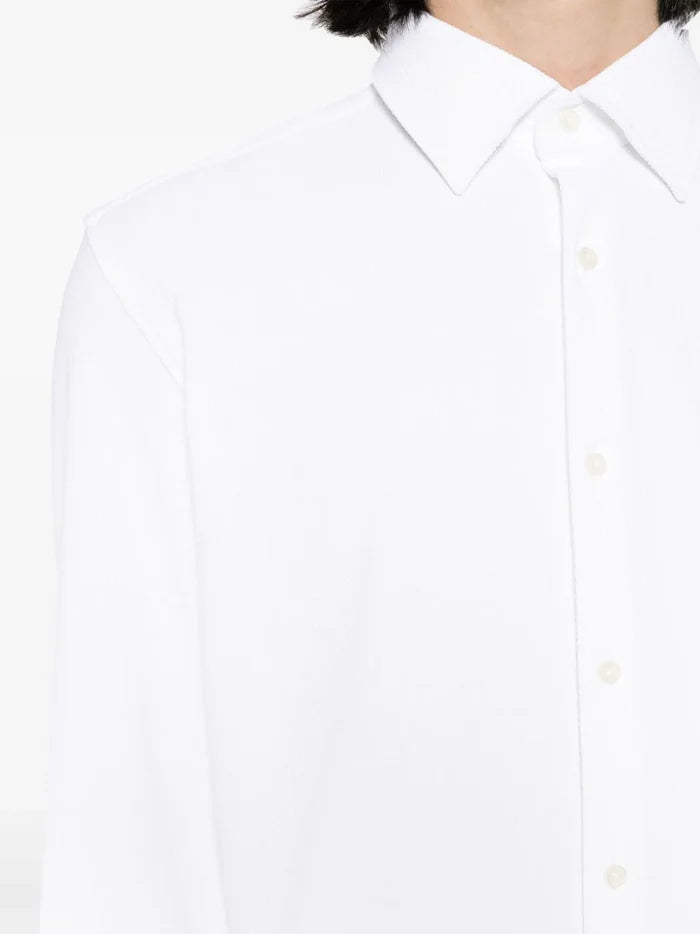 BOSS MEN Slim-Fit Hank Kent Patterned-Jacquard Button-Up Shirt White - MAISONDEFASHION.COM
