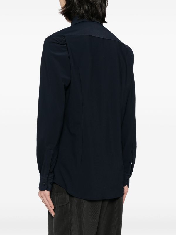 BOSS MEN Slim-Fit Hank Kent Shirt Dark Blue - MAISONDEFASHION.COM