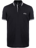 BOSS Stretch-piqué slim-fit polo shirt Black - MAISONDEFASHION.COM