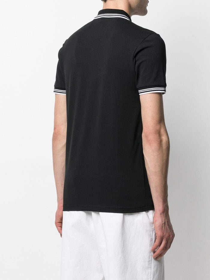 BOSS Stretch-piqué slim-fit polo shirt Black - MAISONDEFASHION.COM