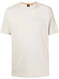 BOSS Tales Logo-patch T-shirt Light Beige - MAISONDEFASHION.COM