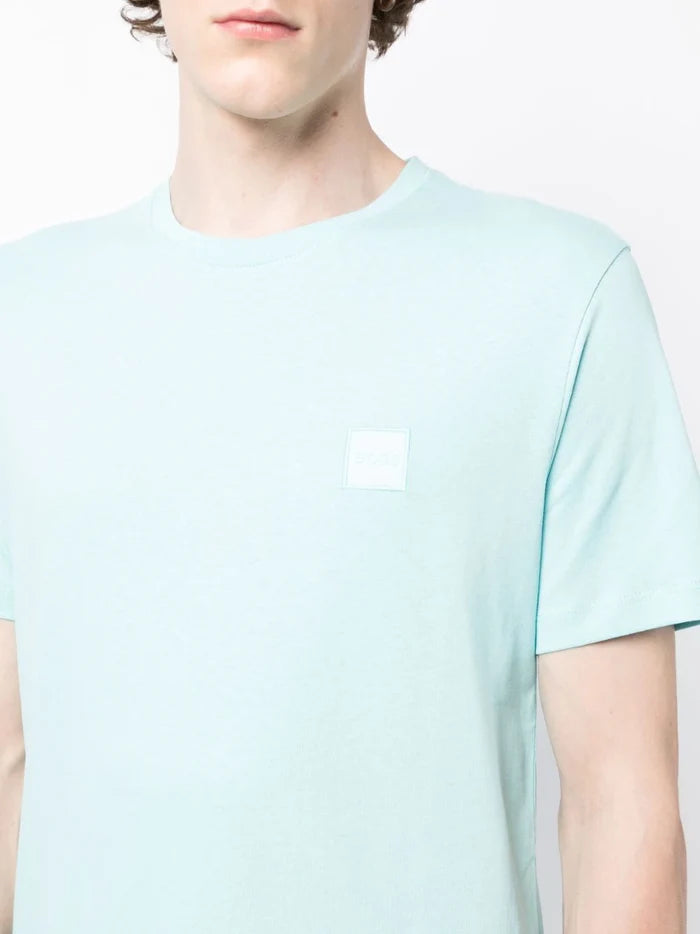 BOSS Tales T-shirt Open Light Blue - MAISONDEFASHION.COM