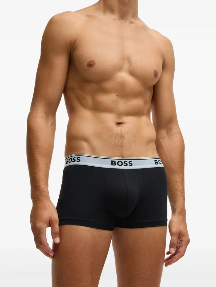 BOSS Three-pack Logo-Waistband Boxers Open Miscellaneous - MAISONDEFASHION.COM