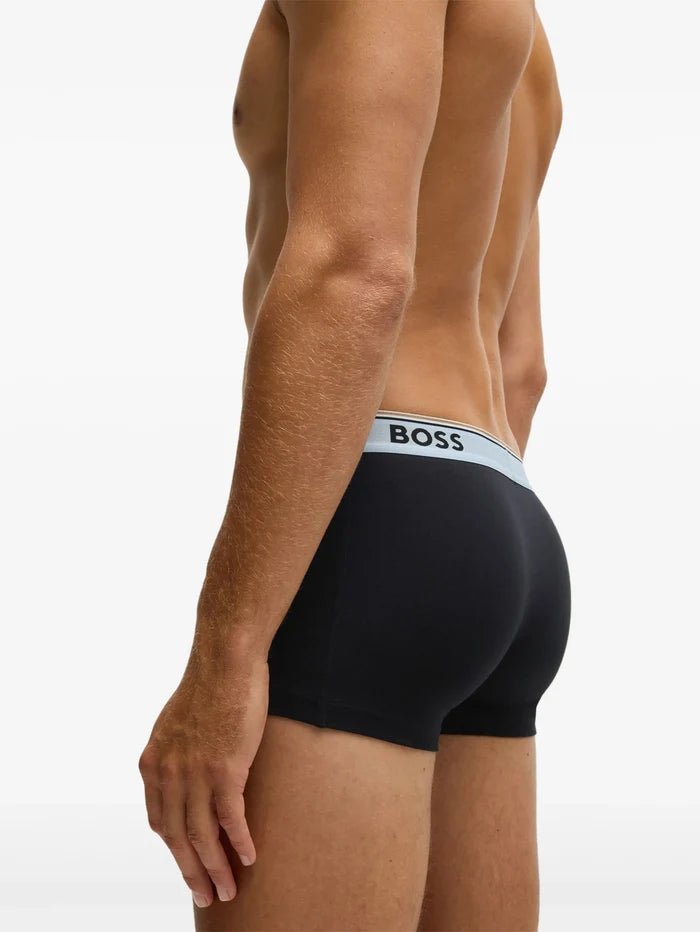 BOSS Three-pack Logo-Waistband Boxers Open Miscellaneous - MAISONDEFASHION.COM