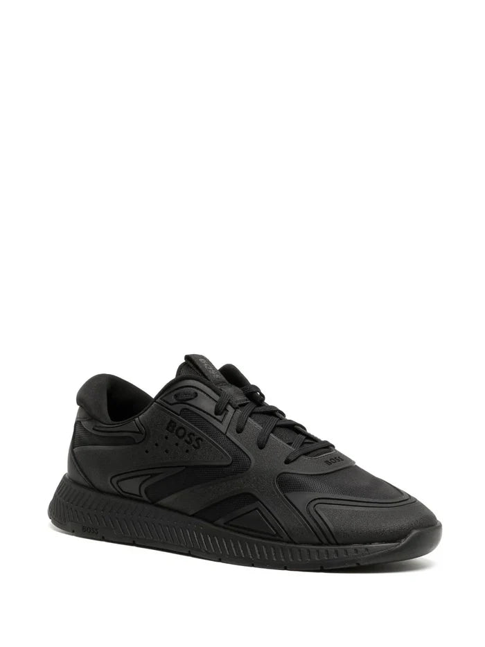 BOSS Titanium Runn Trainers Black - MAISONDEFASHION.COM