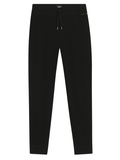 BOSS Waffle-Structure Tracksuit Bottoms In A Cotton Blend Black - MAISONDEFASHION.COM