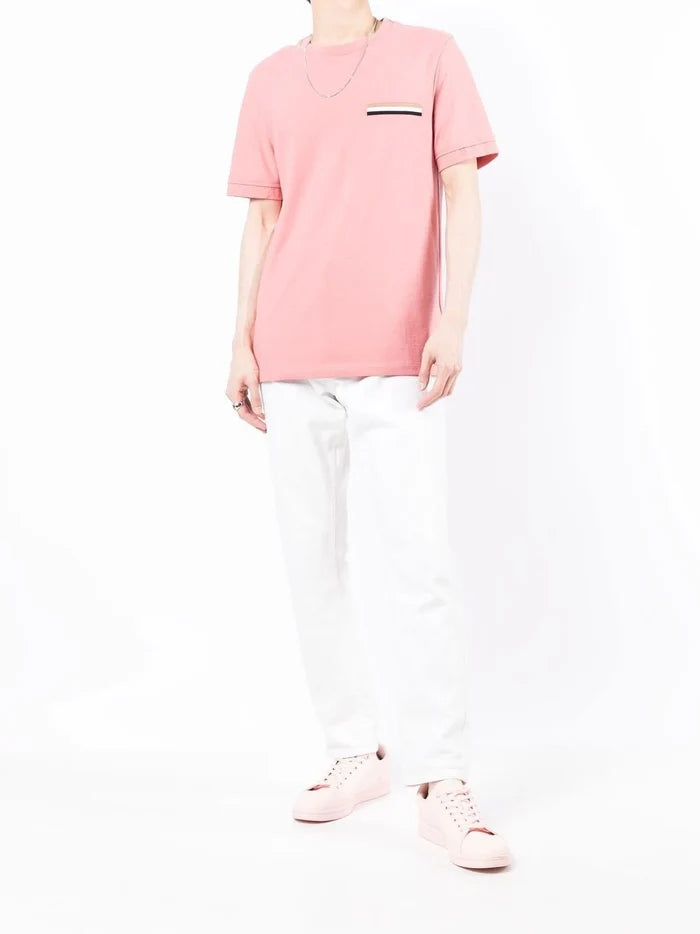 BOSS Welt-pocket Cotton T-shirt Rose Pink - MAISONDEFASHION.COM