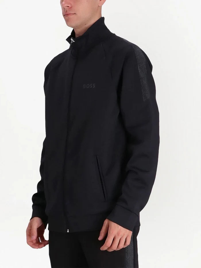 BOSS x Matteo Berrettini Zip-up Sweater Black - MAISONDEFASHION.COM
