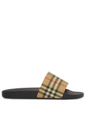 BURBERRY Check Slides Archive Beige