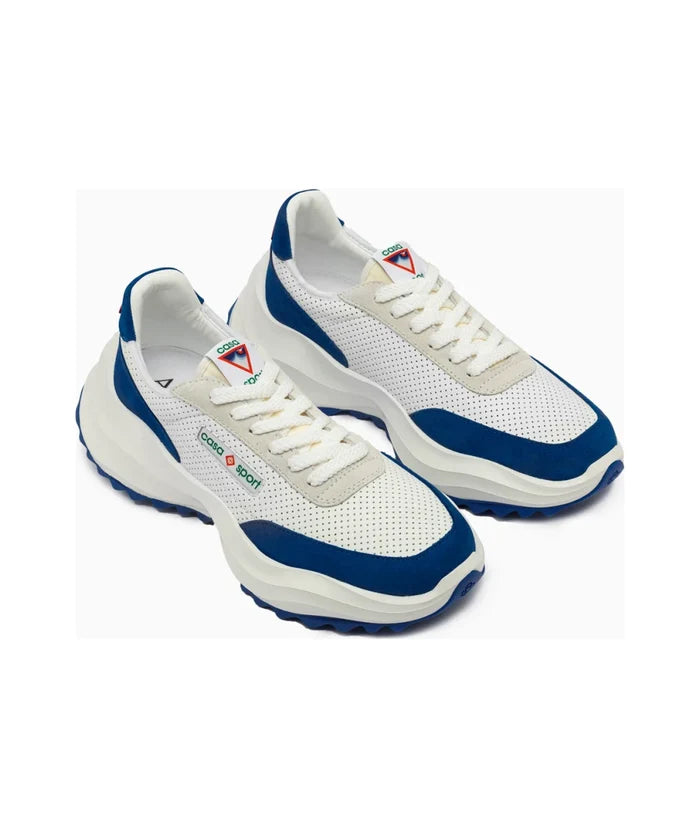 CASABLANCA Atlantis Sneakers White/Navy - MAISONDEFASHION.COM