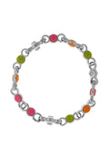 CASABLANCA Bull Link Chain Chocker Silver/Orange/Pink/Green - MAISONDEFASHION.COM