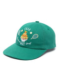 CASABLANCA MEN Casa Way Embroidered Cap Evergreen Twill - MAISONDEFASHION.COM
