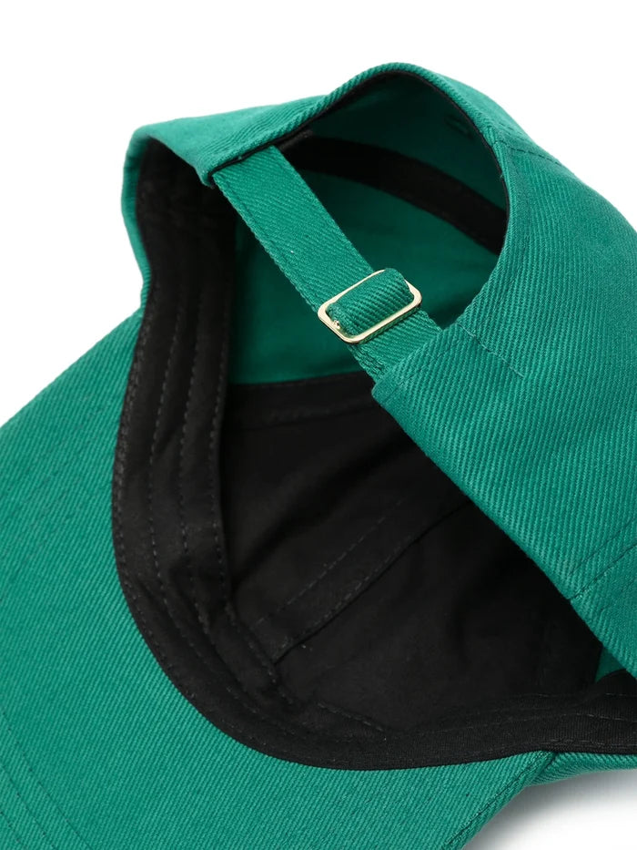 CASABLANCA MEN Casa Way Embroidered Cap Evergreen Twill - MAISONDEFASHION.COM