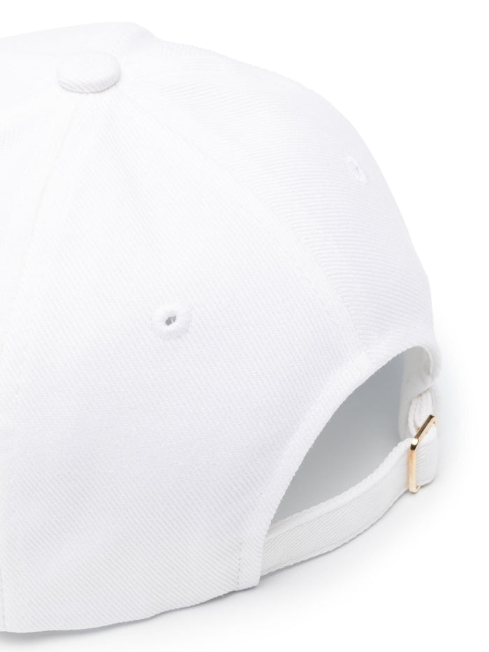CASABLANCA MEN Casa Way Laurel Embroidered Cap White - MAISONDEFASHION.COM