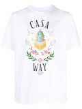 CASABLANCA Casa Way Printed Graphic T-Shirt White - MAISONDEFASHION.COM
