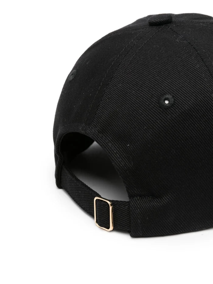 CASABLANCA MEN Diamond Logo Patch Cap Casa Logo Black - MAISONDEFASHION.COM