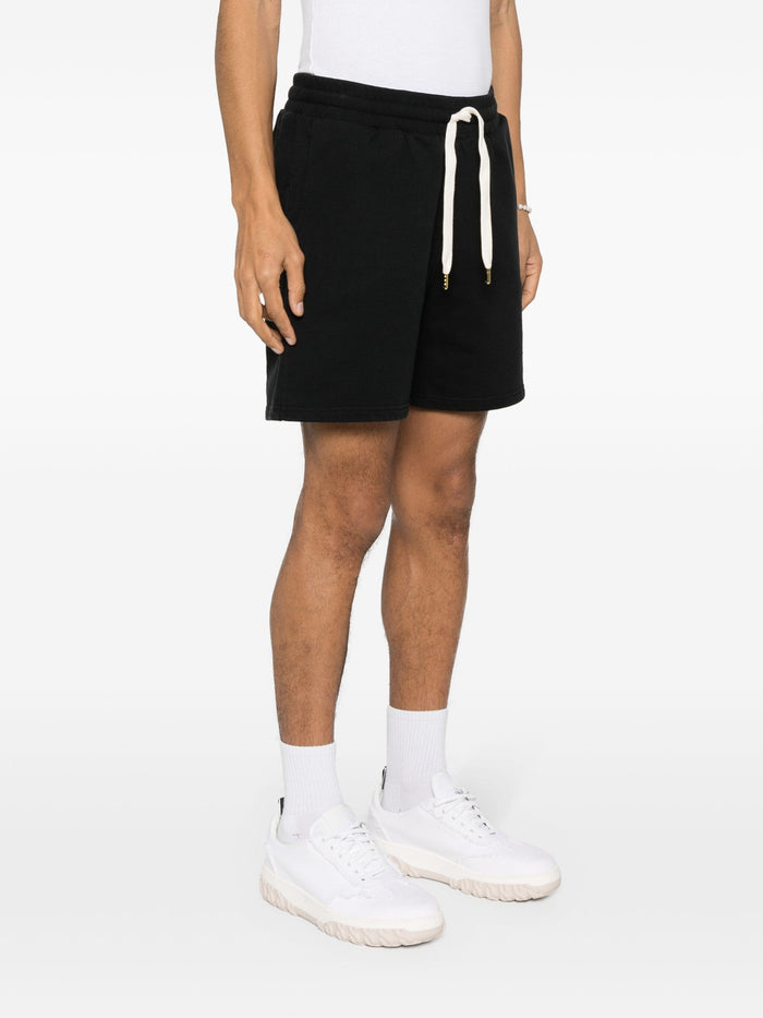 CASABLANCA MEN Diamond Logo Patch Sweat Shorts Black - MAISONDEFASHION.COM