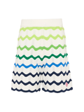 CASABLANCA KIDS Boys Wave Knit Shorts White - MAISONDEFASHION.COM