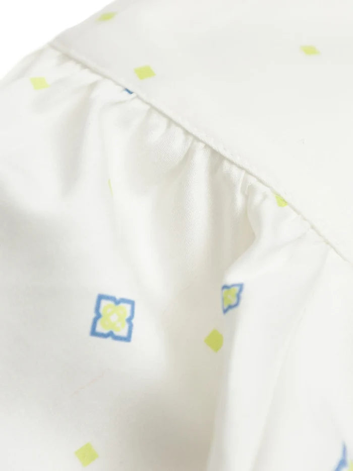 CASABLANCA KIDS Girls Degrade Monogram Dress White - MAISONDEFASHION.COM