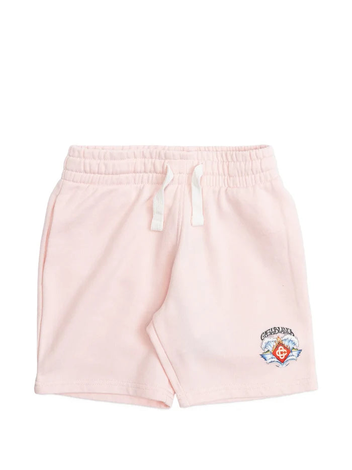 CASABLANCA KIDS Girls Waves Sweatshorts Pink - MAISONDEFASHION.COM