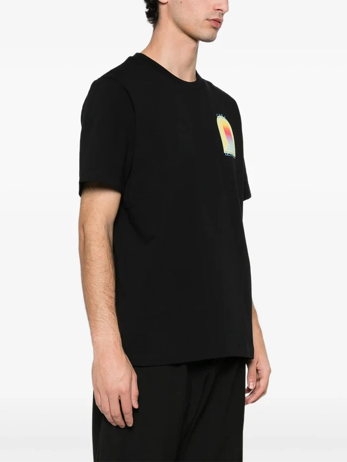 CASABLANCA L'arche Classic T-shirt Black - MAISONDEFASHION.COM