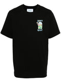 CASABLANCA MEN Le Jeu Colore Screen Printed T-Shirt Black - MAISONDEFASHION.COM