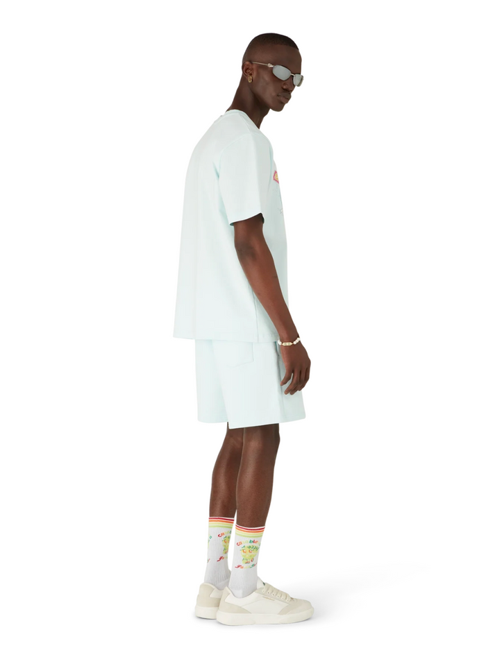 CASABLANCA Manga Tennis Ball Short Sleeve T-Shirt Pale Blue - MAISONDEFASHION.COM