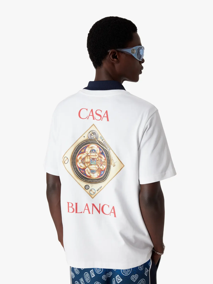 CASABLANCA Plafond Orne De Musique Short Sleeve T‑Shirt White - MAISONDEFASHION.COM