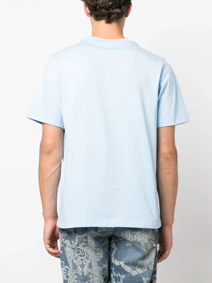 CASABLANCA Tennis Club Icon Pastelle Printed T-Shirt Pale Blue - MAISONDEFASHION.COM