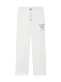 CASABLANCA Tennis Club Icon Pintuck Joggers White - MAISONDEFASHION.COM