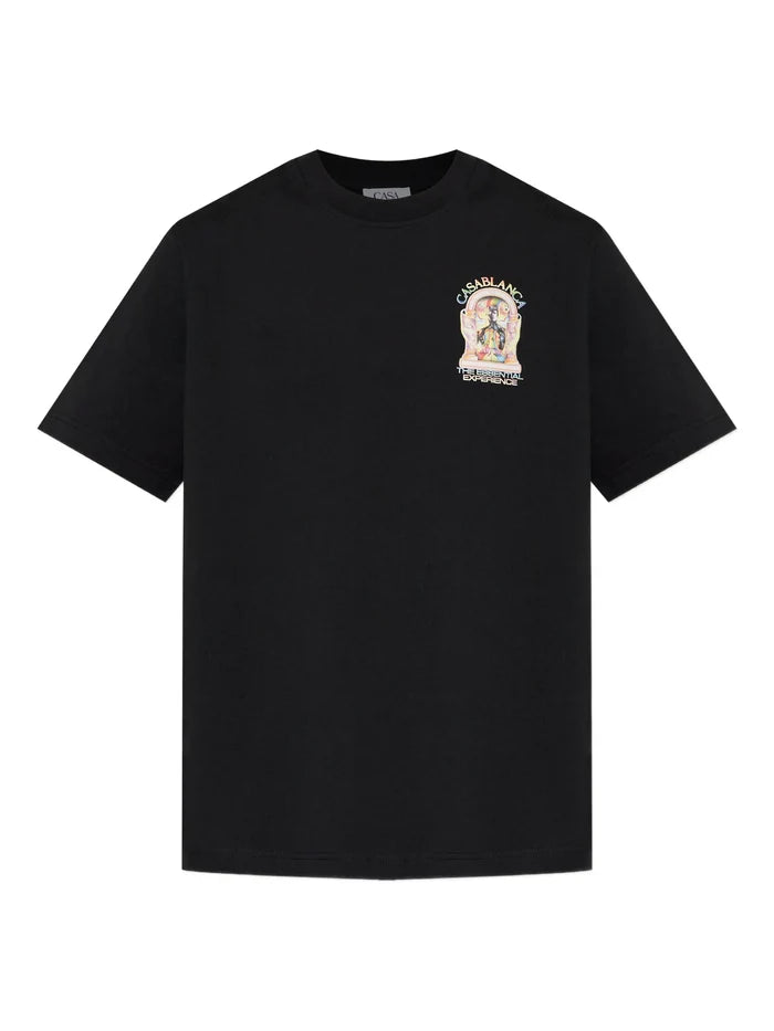 CASABLANCA The Essential Experience L'arche Classic T-shirt Black - MAISONDEFASHION.COM