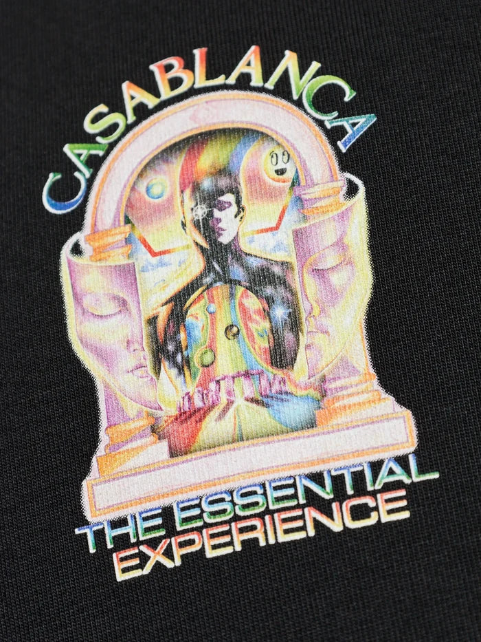 CASABLANCA The Essential Experience L'arche Classic T-shirt Black - MAISONDEFASHION.COM