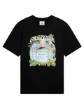 CASABLANCA Volcano Short Sleeve T‑Shirt Black - MAISONDEFASHION.COM