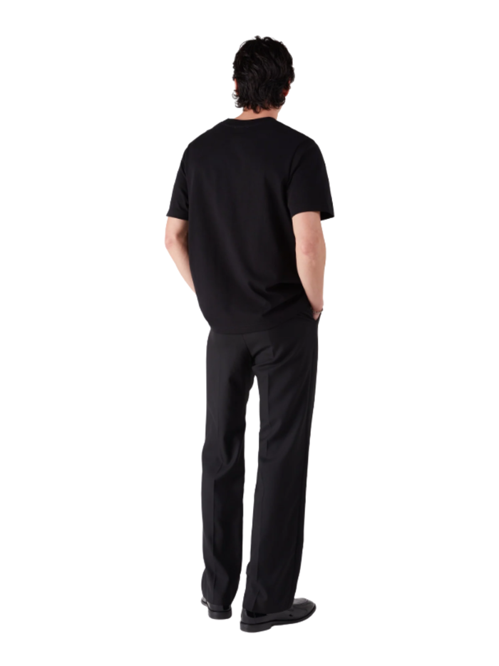 CASABLANCA Warped Logo Short Sleeve T‑shirt Black - MAISONDEFASHION.COM