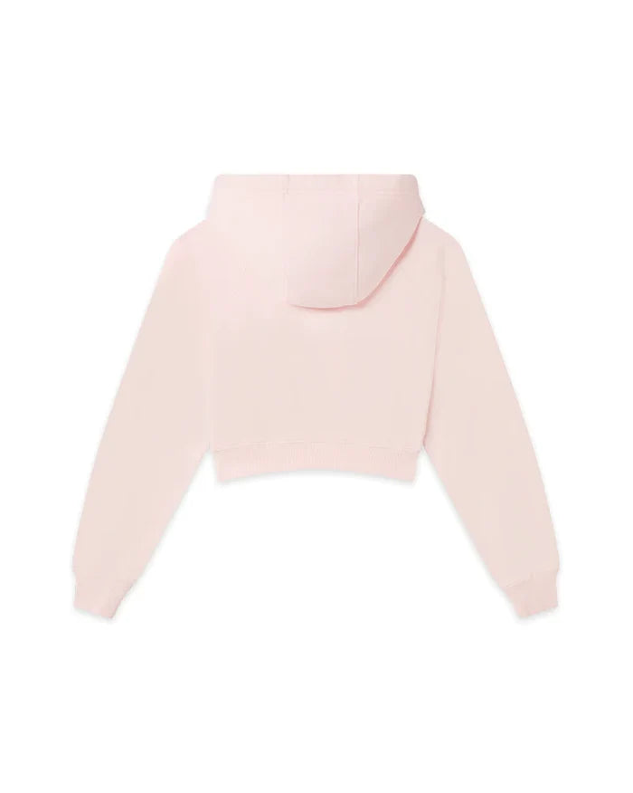 CASABLANCA WOMEN Afro Cubism Tennis Club Printed Cropped Hoodie Pale Pink - MAISONDEFASHION.COM