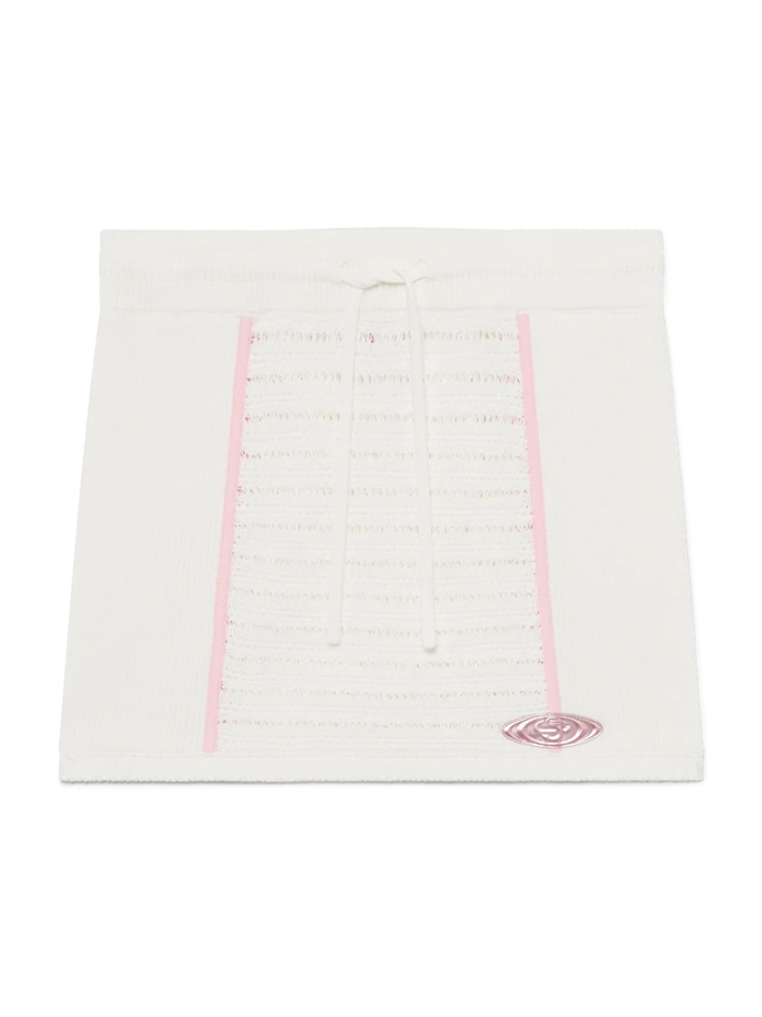 CASABLANCA WOMEN Bourgeoise Girl Skirt White - MAISONDEFASHION.COM