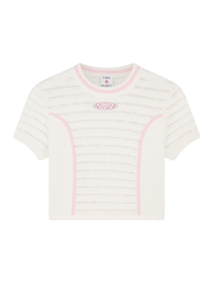 CASABLANCA WOMEN Bourgeoise Girl Top White - MAISONDEFASHION.COM
