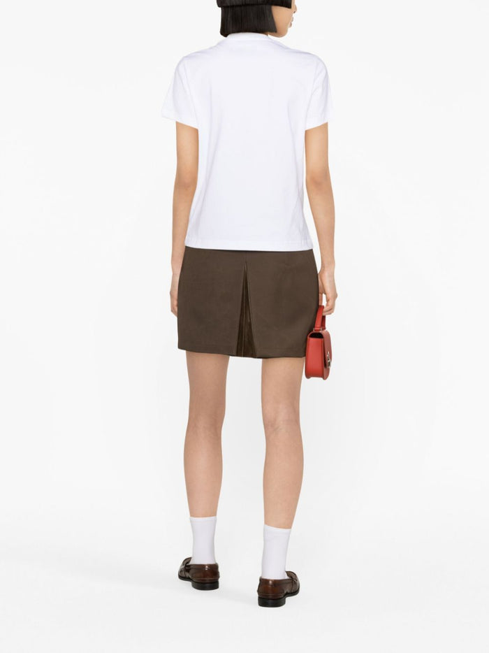 CASABLANCA WOMEN Casa Way Printed Fitted T-Shirt White - MAISONDEFASHION.COM