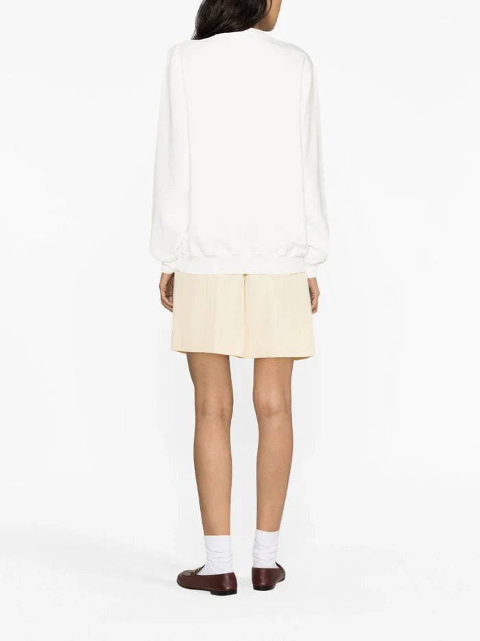 CASABLANCA WOMEN Casa Way Printed Sweatshirt White - MAISONDEFASHION.COM