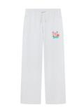 CASABLANCA WOMEN Embroidered Cropped Sweatpants Grey - MAISONDEFASHION.COM