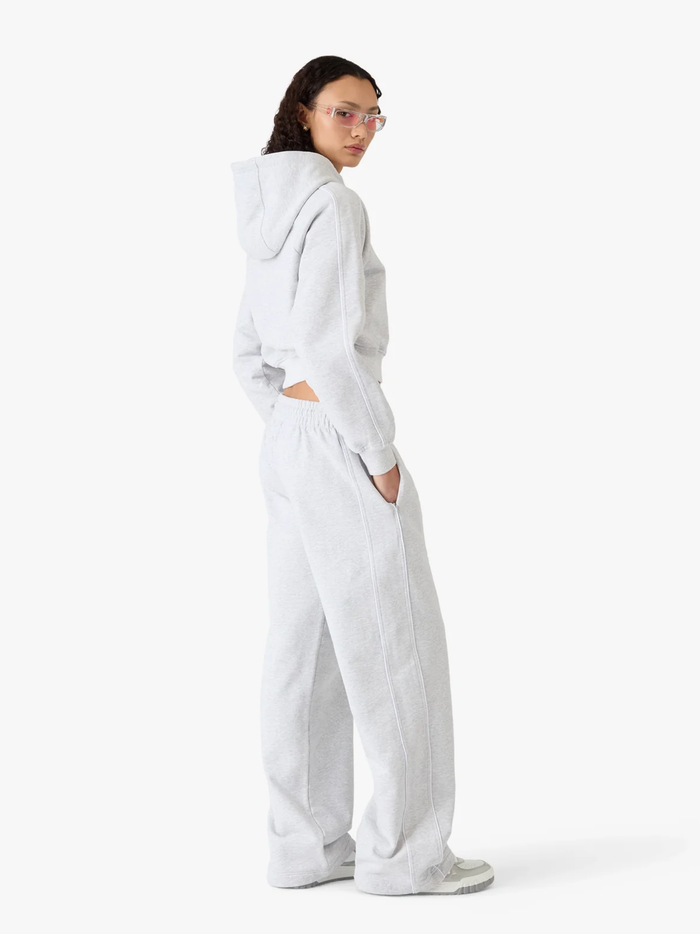 CASABLANCA WOMEN Embroidered Cropped Sweatpants Grey - MAISONDEFASHION.COM