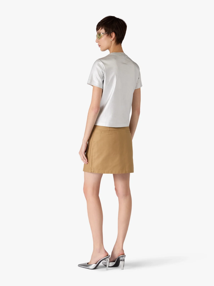 CASABLANCA WOMEN Glitch Orchid Ribbed Top Silver - MAISONDEFASHION.COM