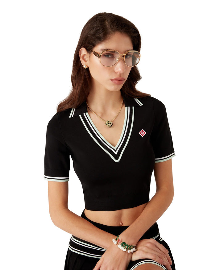 CASABLANCA WOMEN Hiking Stacked Necklace Gold/Black/Mint - MAISONDEFASHION.COM