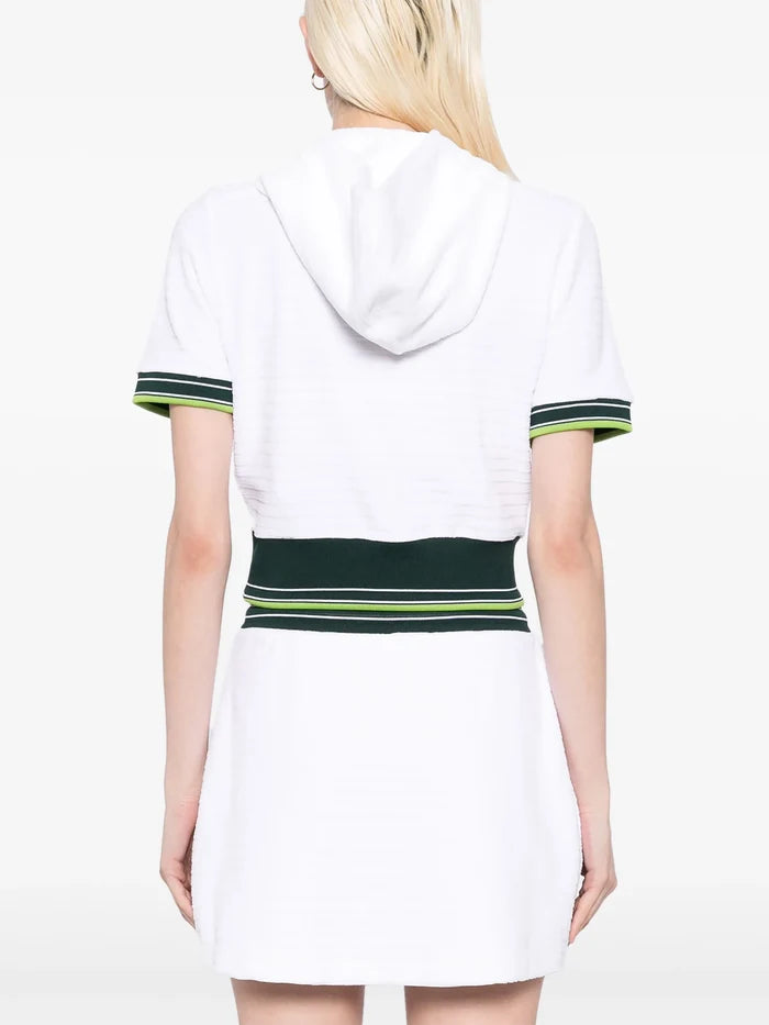 CASABLANCA WOMEN Hippie Tennis Hood Top White - MAISONDEFASHION.COM