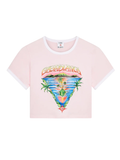 CASABLANCA WOMEN Innocence Triangle Short Sleeve T‑Shirt Pink - MAISONDEFASHION.COM