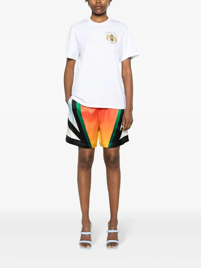 CASABLANCA WOMEN Joyaux D'Afrique Tennis Club Printed T-Shirt White - MAISONDEFASHION.COM