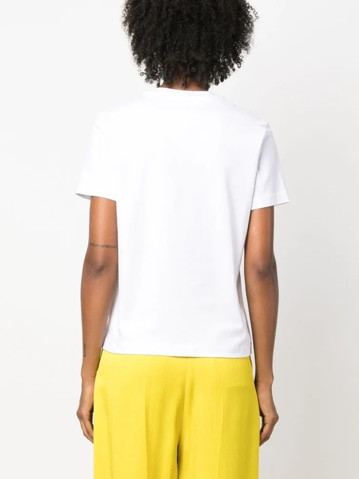 CASABLANCA WOMEN Le Pouvoir Des Fleurs Printed Fitted T-Shirt White - MAISONDEFASHION.COM