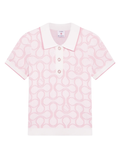 CASABLANCA WOMEN Optic Drop Polo Shirt Pink - MAISONDEFASHION.COM