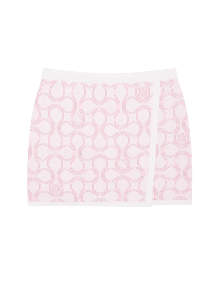 CASABLANCA WOMEN Optic Drop Wrap Mini Skirt Pink - MAISONDEFASHION.COM